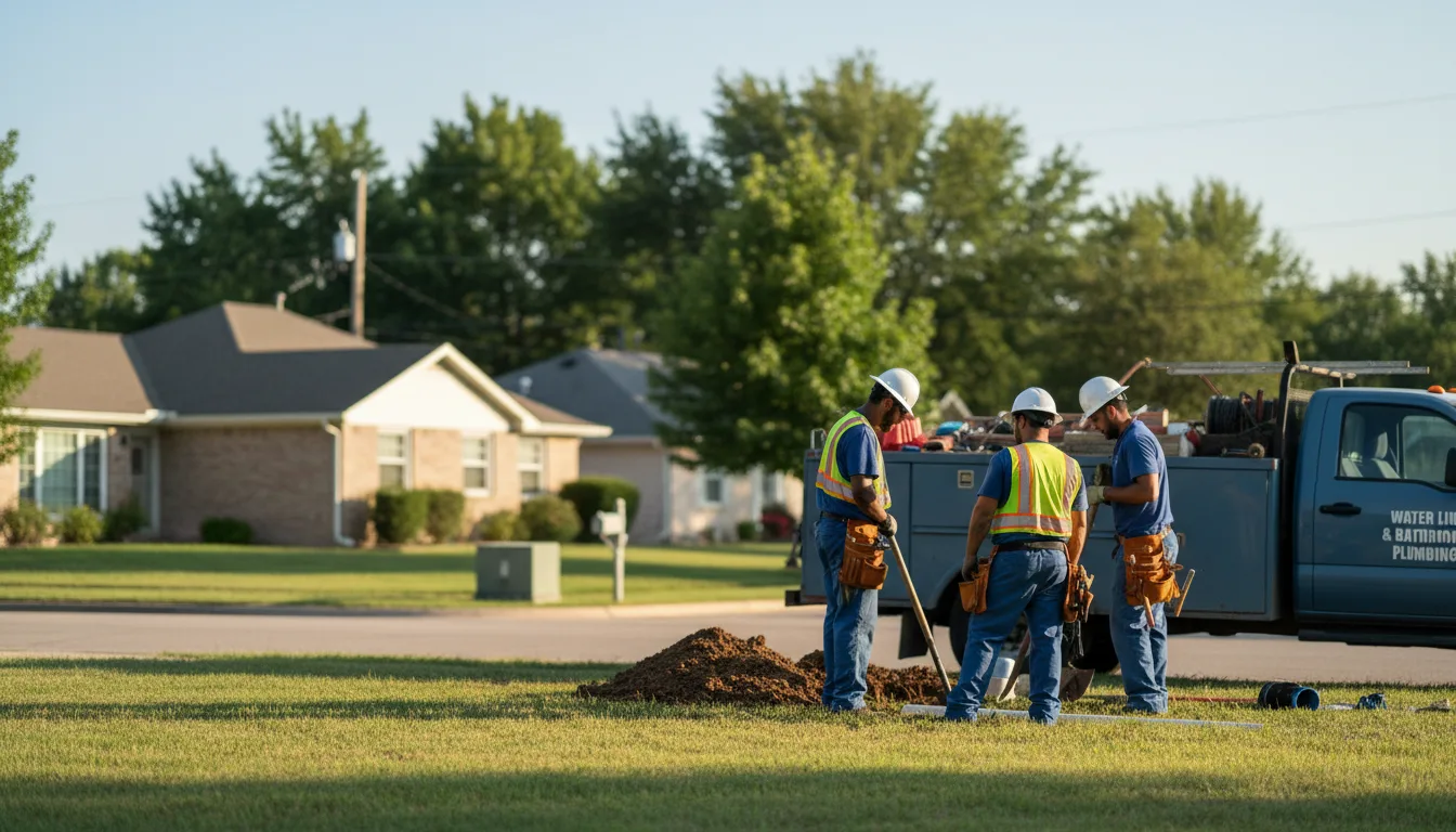 Residential water line and bathroom plumbing service in New Carlisle, OH